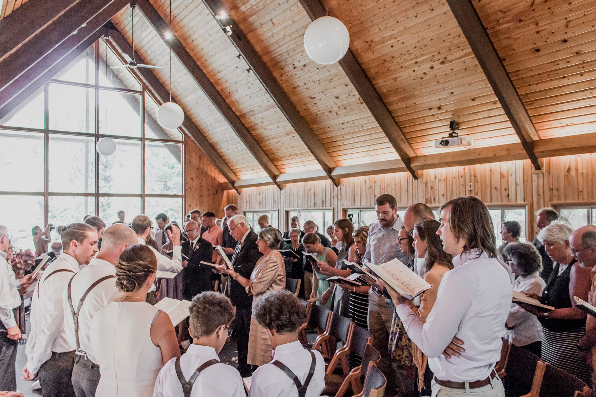 Summer wedding in the RMMC chapel.