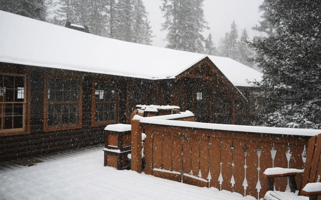 2020 first snow on lodge